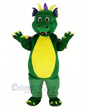 Green Dragon Mascot Costume Cartoon