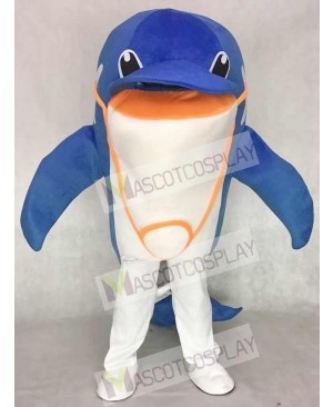 Blue Dolphin Mascot Adult Costume