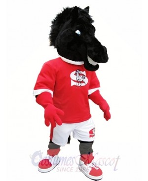 Cute Black Horse Mascot Costume Black Mustang Mascot Costumes