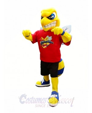 Yellow and Royal Blue Hornet Mascot Costume Insect Mascot Costumes