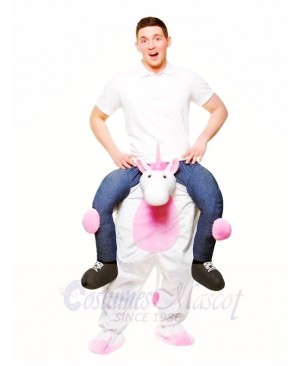 Piggy Back White Unicorn Carry Me Ride on Mascot Costumes Halloween Christmas