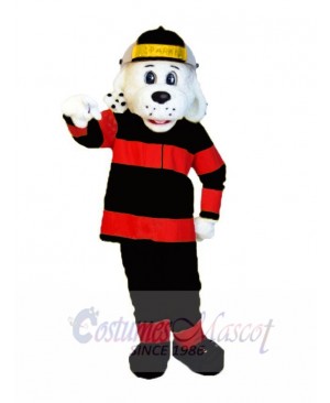 Black and Red Sparky The Fire Dog Mascot Costume Animal