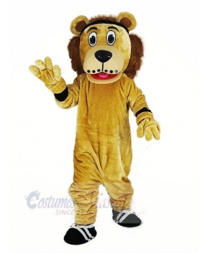 Lenny The Lion with Black Head Band Mascot Costume Animal 