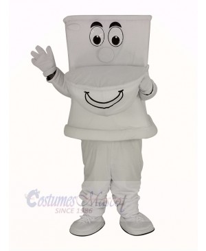 Funny White Toilet Mascot Costume