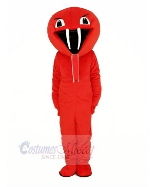 Red Cobra Snake Mascot Costume Animal