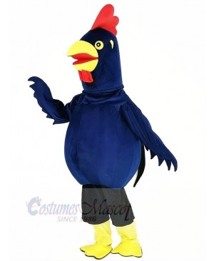 Black Cock Rooster Mascot Costume Cartoon