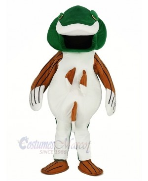 Green Bass Fish Mascot Costume Cartoon