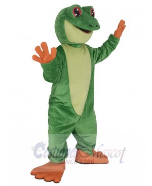 Smiling Green Tree Frog Mascot Costume Animal