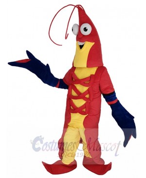 Cute Shrimp Prawn Mascot Costume Marine Animal