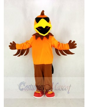 Cool Rock Chicken Rooster Mascot Costume Cartoon	