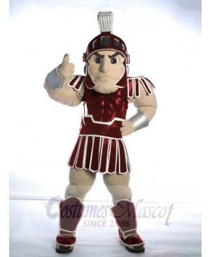 Maroon Spartan Trojan Knight Sparty Mascot Costume People