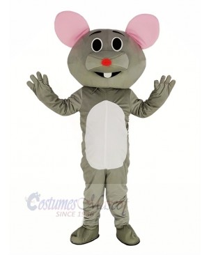 Gray Mouse with Red Nose Mascot Costume
