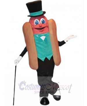 Magician Hot Dog Mascot Costume Cartoon