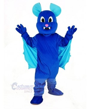 Blue Flying Bat Mascot Costume Animal