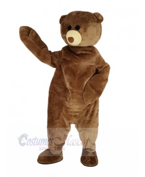 Cute Brown Bear Mascot Costume