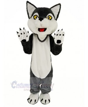 Cute Gray Wolf Mascot Costume Animal