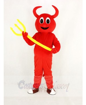 Cute Red Devil Mascot Costume Cartoon	