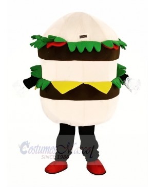 Hamburger with Cheese Mascot Costume Cartoon	