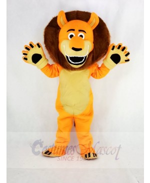 Funny Orange Lion Adult Mascot Costume School	