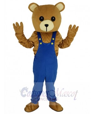 Friendly Brown Teddy Bear Mascot Costume Animal