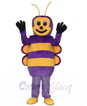Lovely Purple Bee Mascot Costumes Insect