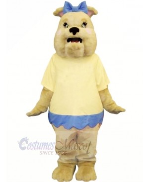 Bulldog with Yellow T-shirt Mascot Costumes