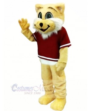 Happy Wildcat Mascot Costumes Cartoon	