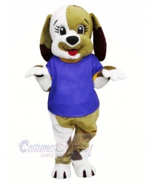Fromm Puppy Dog with Blue T-shirt Mascot Costumes Cartoon