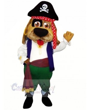 Pirate Brown Dog Mascot Costumes Cartoon