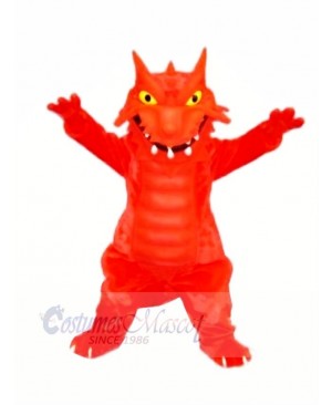 Red Blaze Dragon Mascot Costumes Cartoon