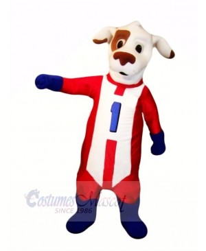 Dash Dog with Red Suit Mascot Costumes Animal