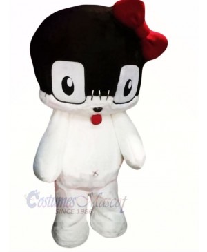 Lovely White Cat Mascot Costume Cartoon