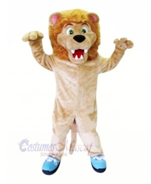 Fierce Lion with Blue Shoes Mascot Costumes Adult	