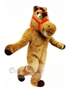 Cute Brown Horse Mascot Costumes Cartoon