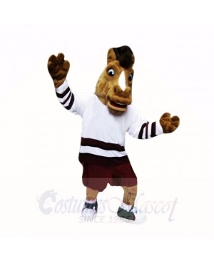 Sport College Horse with White Shirt Mascot Costumes Cartoon