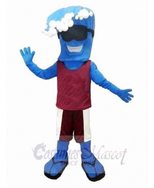 Blue Wave Mascot Costume 