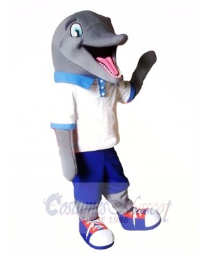 Cute Sport Dolphin Mascot Costume Cartoon