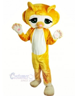 Yellow Cat Mascot Costumes Cartoon