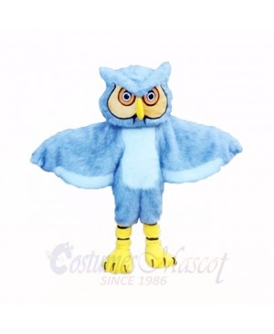 Gray Long Haired Owl Mascot Costumes Cartoon