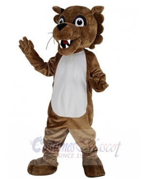 Cute Brown Cougar Mascot Costume Animal