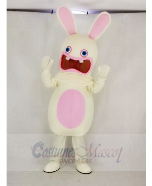 Rayman Raving Rabbit with Blue Eyes Mascot Costume Cartoon