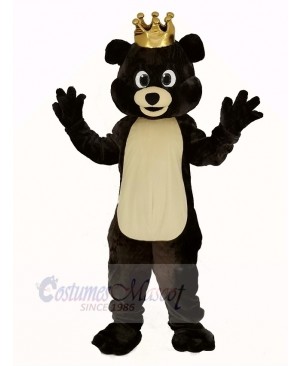 Dark Brown King Bear Mascot Costume Animal	
