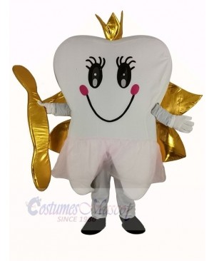 Golden Tooth Fairy Teeth Mascot Costume