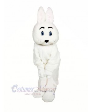 White Jumbo Bunny Mascot Costumes Cartoon	