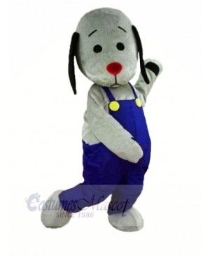 Grey Dog with Red Nose Mascot Costumes Animal	