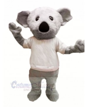 Furry Grey Koala Mascot Costumes Cartoon