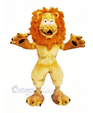 Happy Furry Lion Mascot Costumes Cartoon
