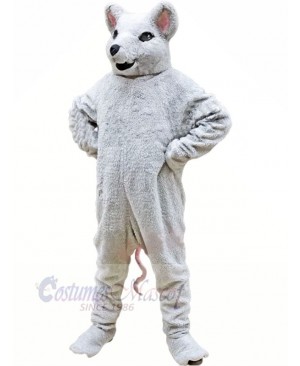 White Rodent Mascot Costumes Cartoon