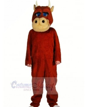 Strong Brown Bull Mascot Costume Adult