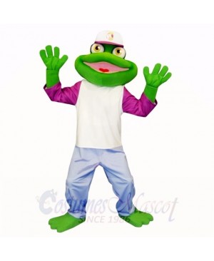 Sport Frog with Hat Mascot Costumes Cartoon